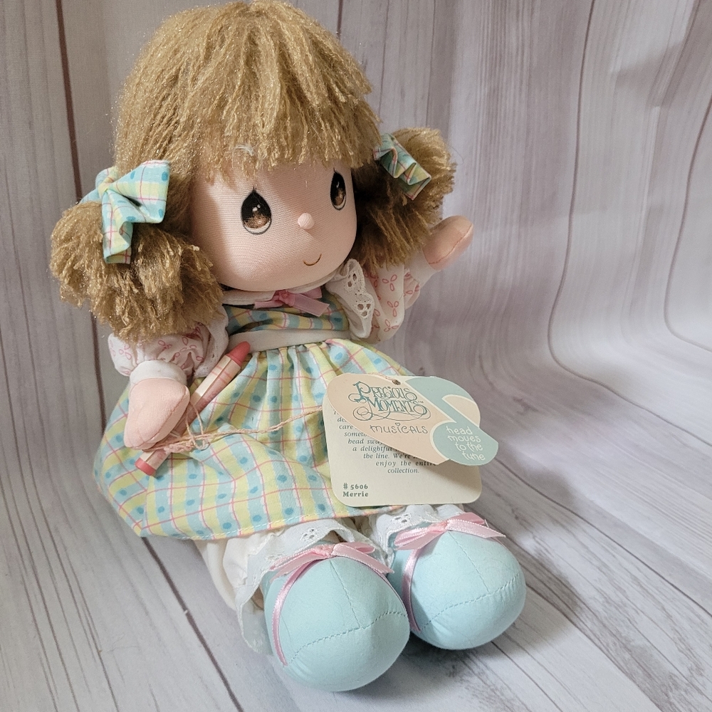 Precious Moments Dolls 1985 Merrie #5606 Musical plays "MOTHER Means the…
